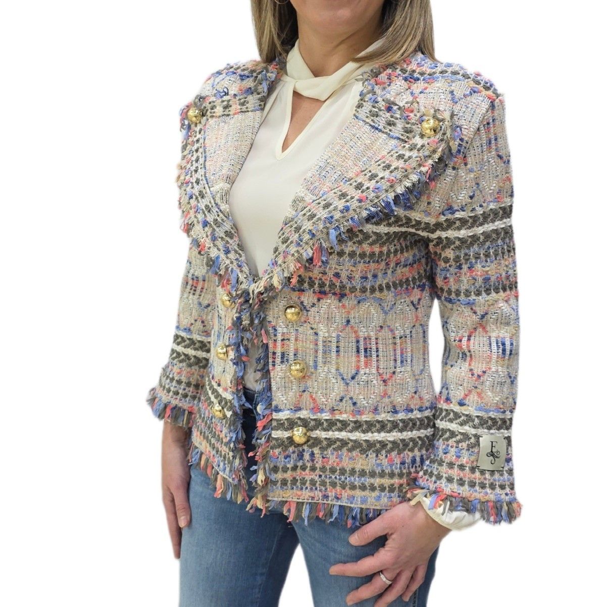 CHAQUETA PARA PORTADA VESTIDO CUT OUT
